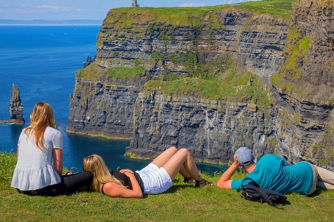 Cliffs of Moher, Aran Island & Burren tour from Galway. Guided. - The ferry beneath the Cliffs of Moher