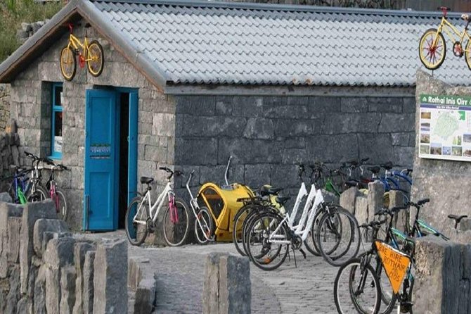 Cycling on Inisheer Island, Aran Islands. Self Guided. Full Day. - Views toward the Burren and Cliffs of Moher