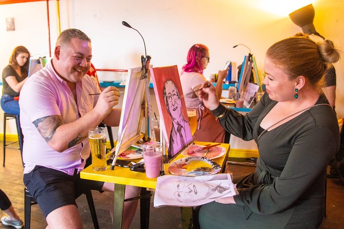 Drink & Draw: Paint A Masterpiece - Getting started with canvas, apron, and paint