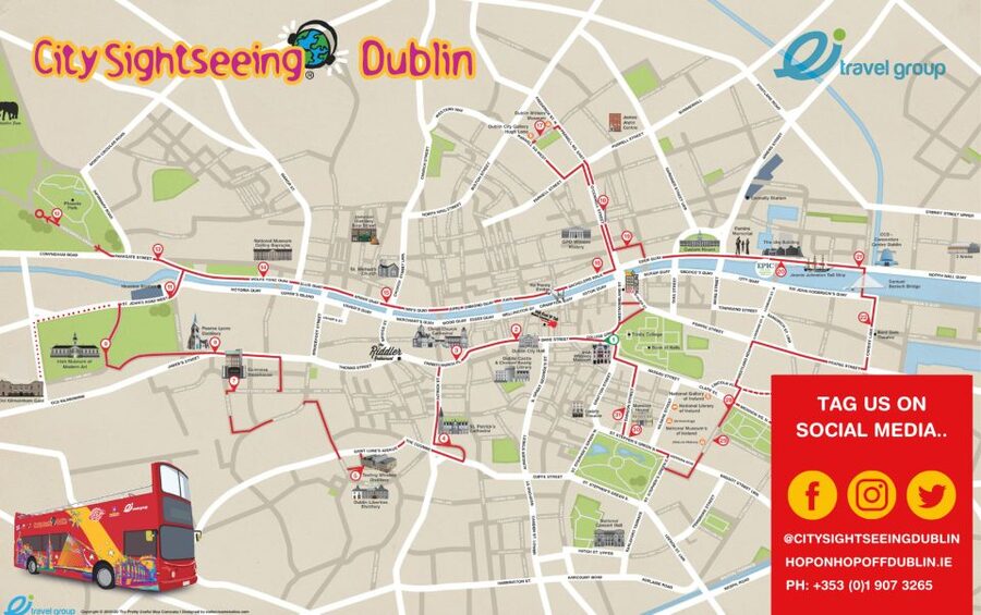 Dublin: City Sightseeing Hop-On Hop-Off Bus Tour - The central Dublin loop from Fox House to Temple Bar