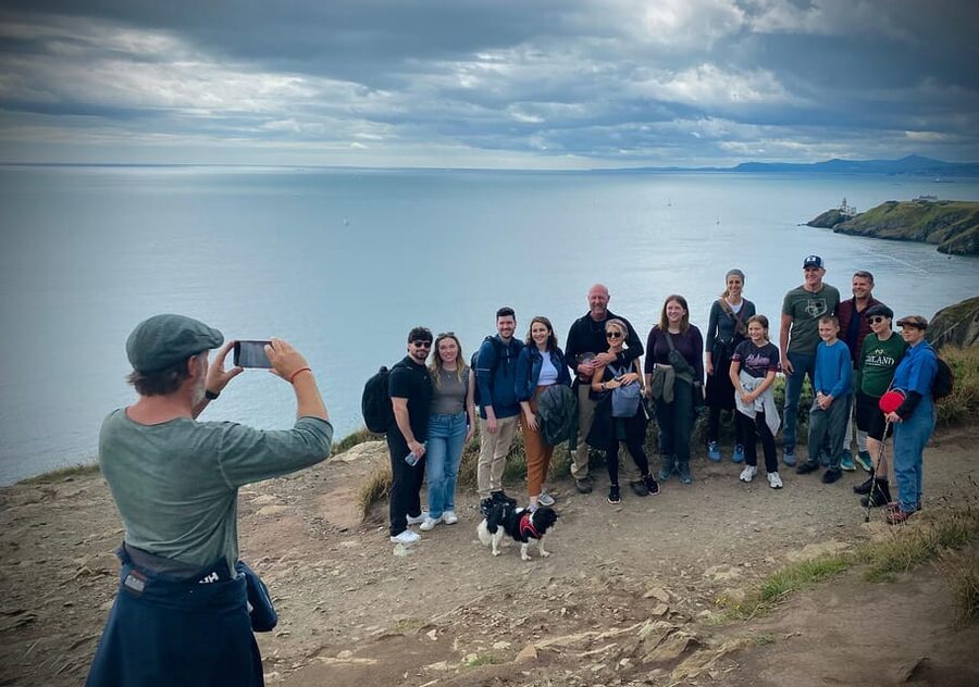 Dublin: Dublin Coastal Hike and Pints & Puppies - Following cliff paths above Dublin Bay