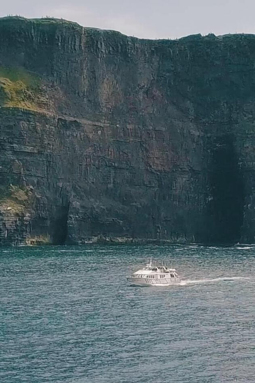 From Dublin: Galway + Cliffs of Moher Boat Cruise in Spanish - Seeing the Cliffs of Moher from the Atlantic