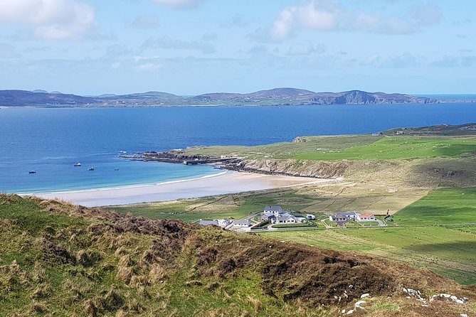 Mysteries of Inishowen private day tour - Carrickabraghy Castle reaches toward Pollan Bay