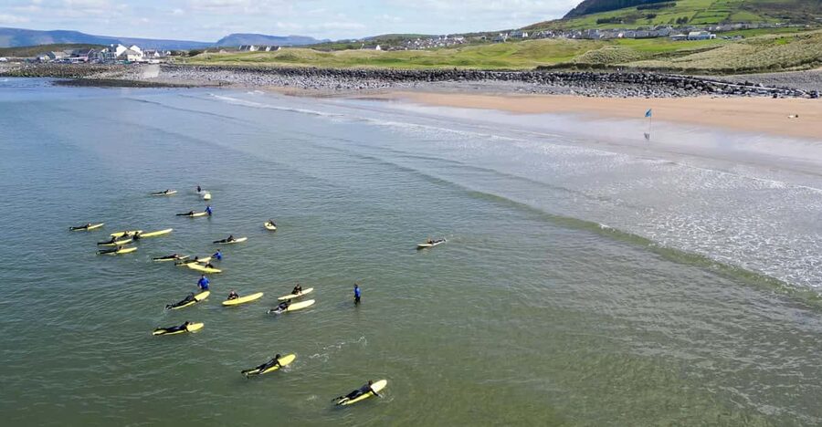 Surf Lessons in Co. Sligo, on The Wild Atlantic Way - Into the Atlantic with an instructor beside you